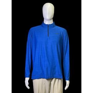 Nike Athletic 1/4 Zip Neck Jacket Sweatshirt Blue Dri Fit Mens Sz L